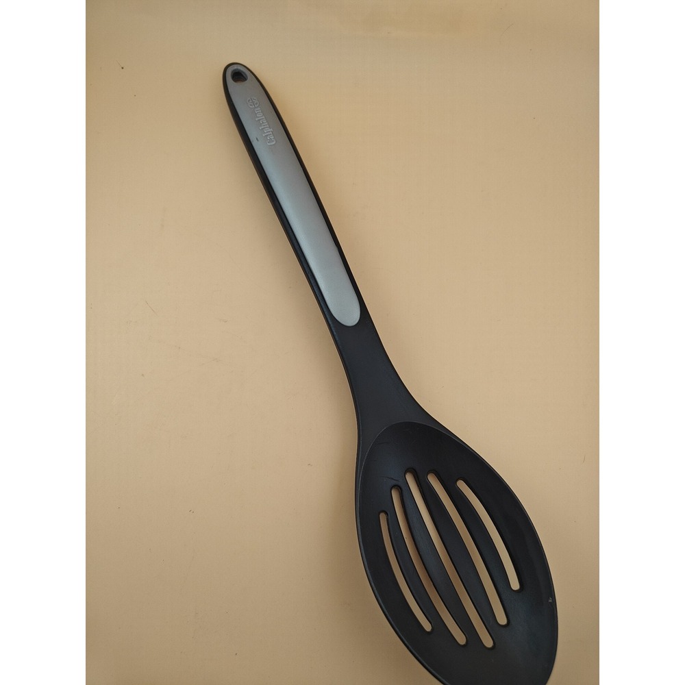 Calphalon Slotted Serving Spoon 13.5 Inch Nylon Black Gray Kitchen Tool